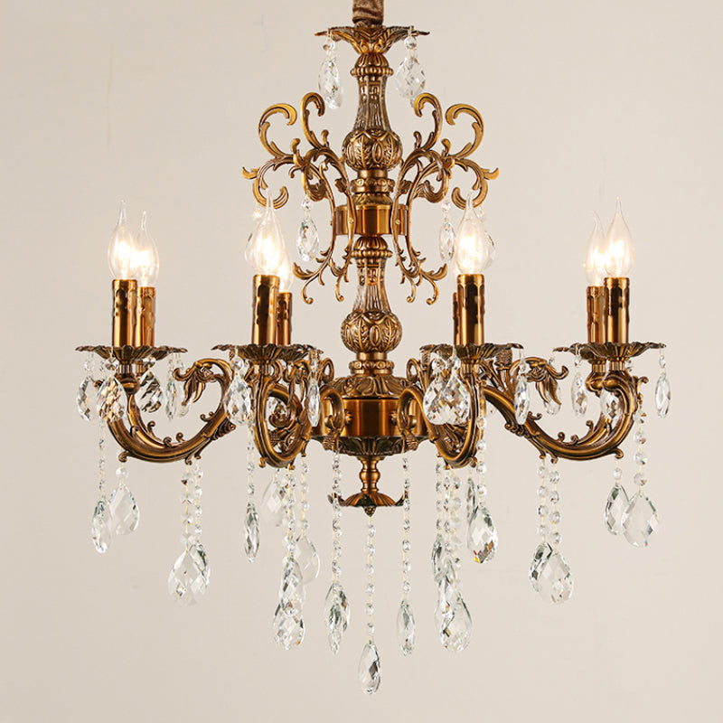 Wovebun Modern Design European LED Chandelier Crystal Luxury Golden Bronze Living/Dining/Bedroom