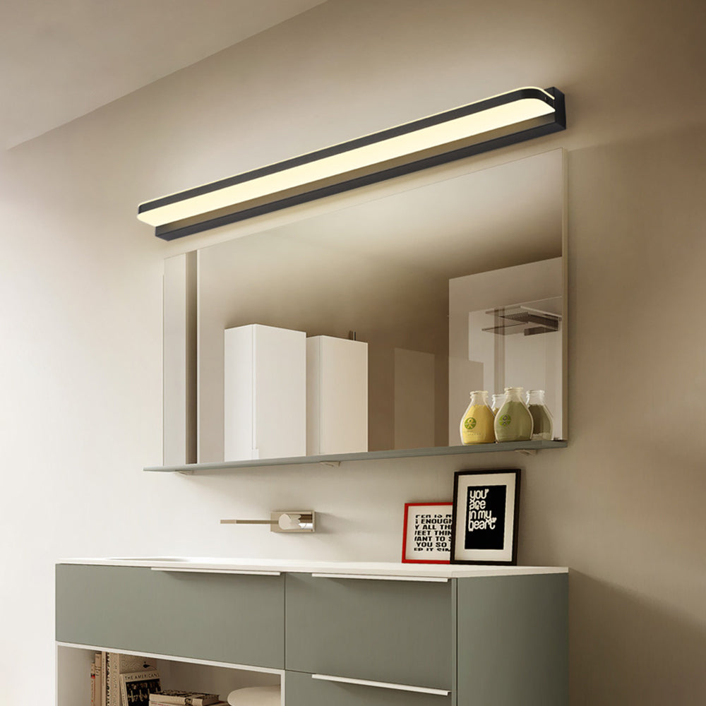Gusevur Wall Lamp Rectangular Modern, Mirror, Black/White/Chrome/Gold, Bathroom