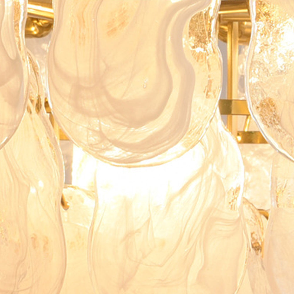 Lopagar Elegant Pearl/Glass/Metal Chandelier, White