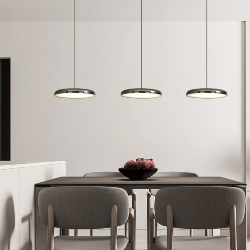 Sidarat Modern Minimalist Pendant Light Red Black Silver Metal Bedroom