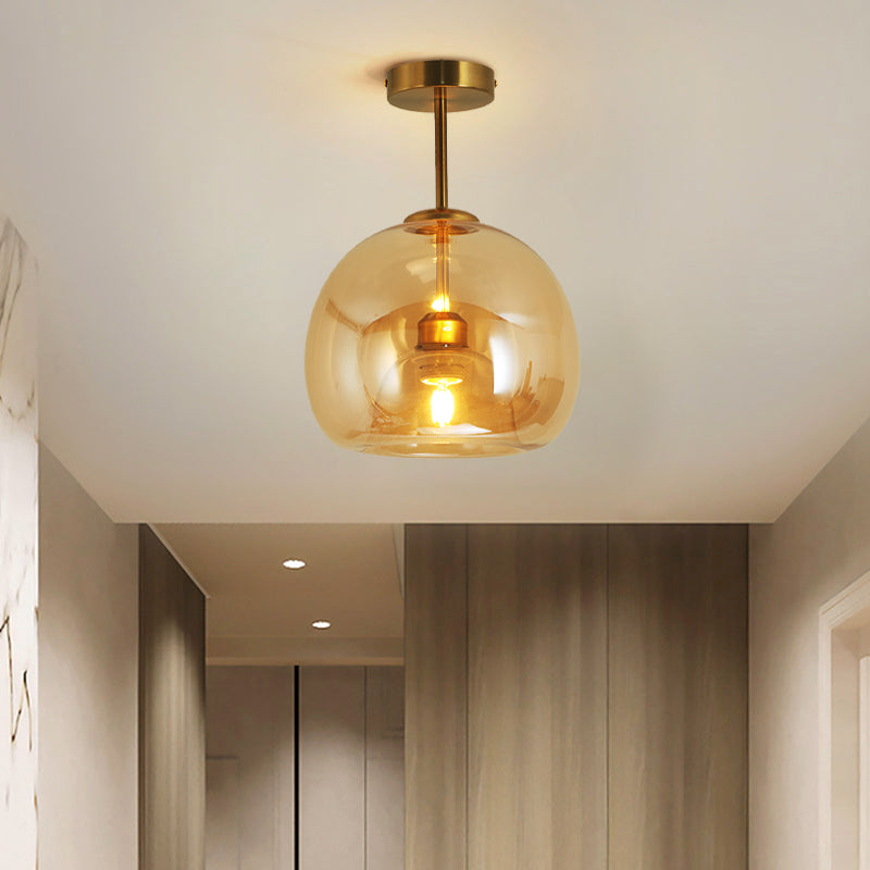 Laru Glass Semi-Flush Mount Ceiling Light/Pendant Light-Neutral Decor