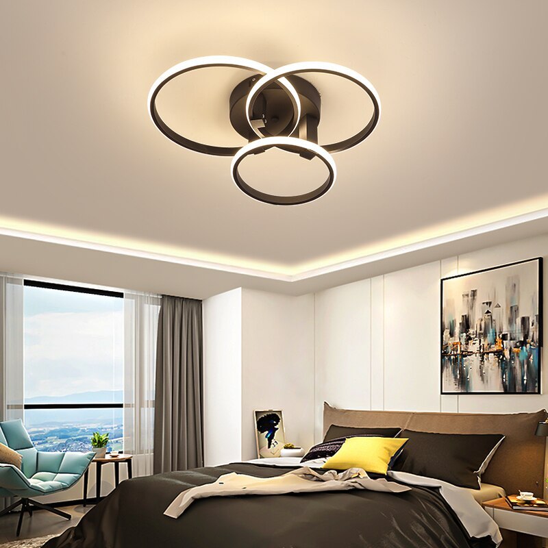 Womotan LED Ceiling Light Circle Ring, Black & White