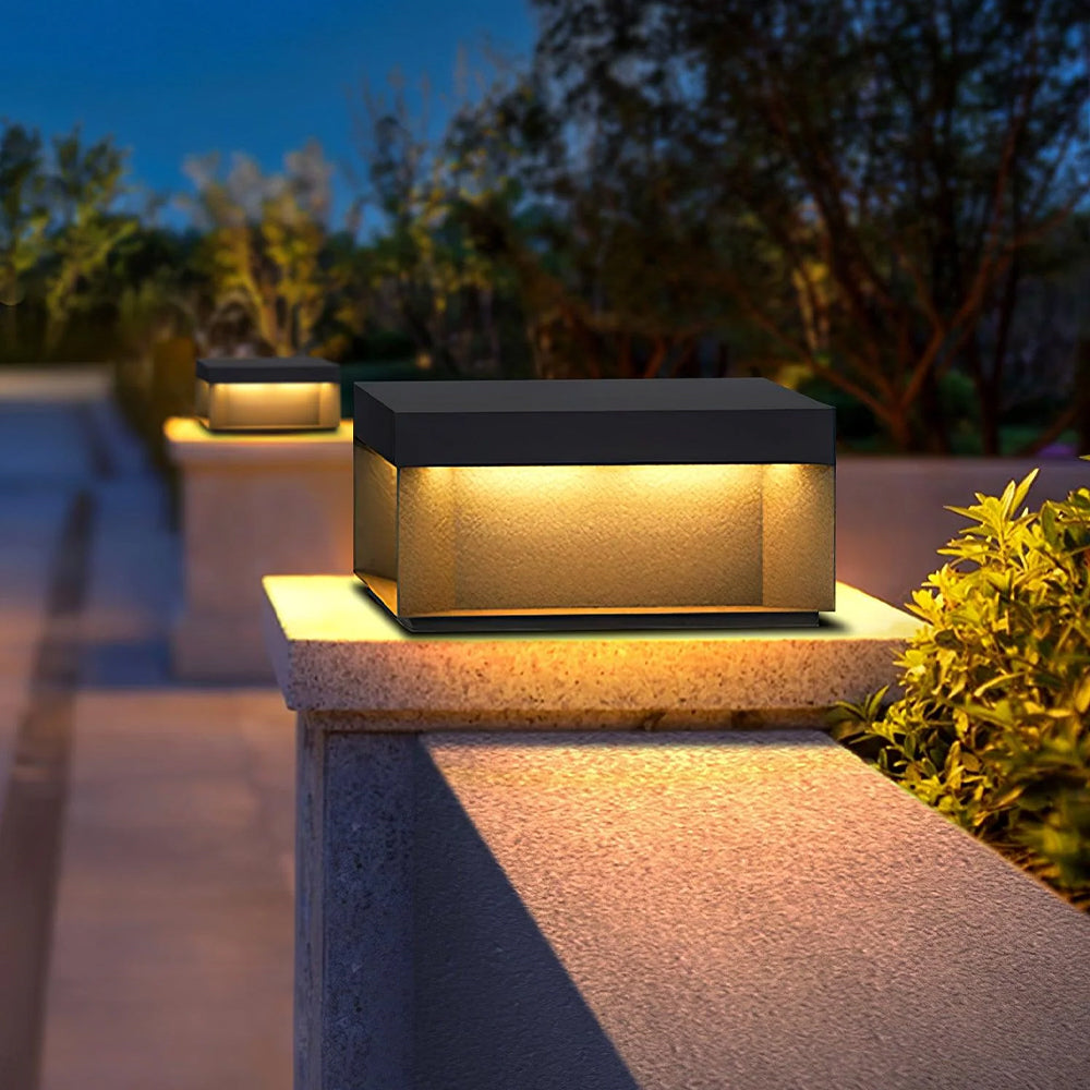 Lenovae Post Lamps Outdoor Modern Square Solar-Neutral Decor