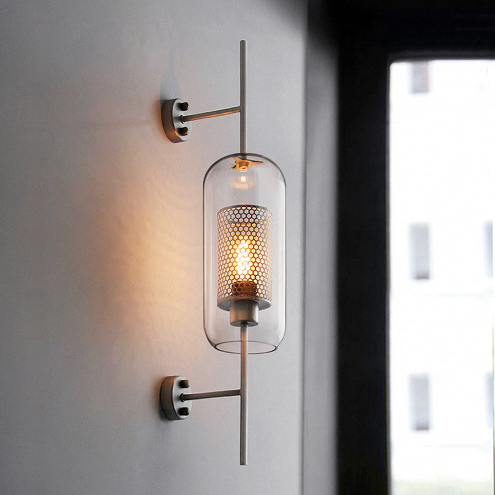 Seniq Industrial Classy Global Clear Glass Wall Lamp-Neutral Decor