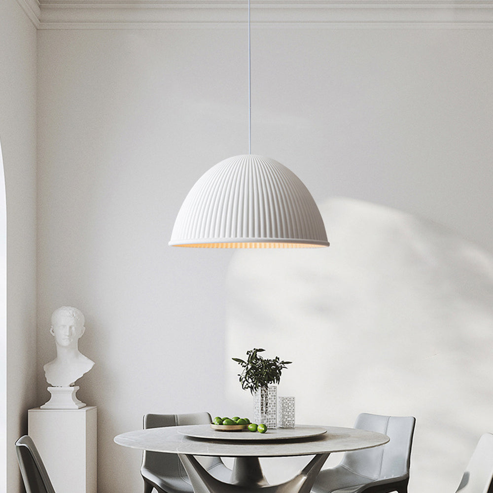 Zigimat Modern Semi Resin Pendant Light, Grey/Black/White