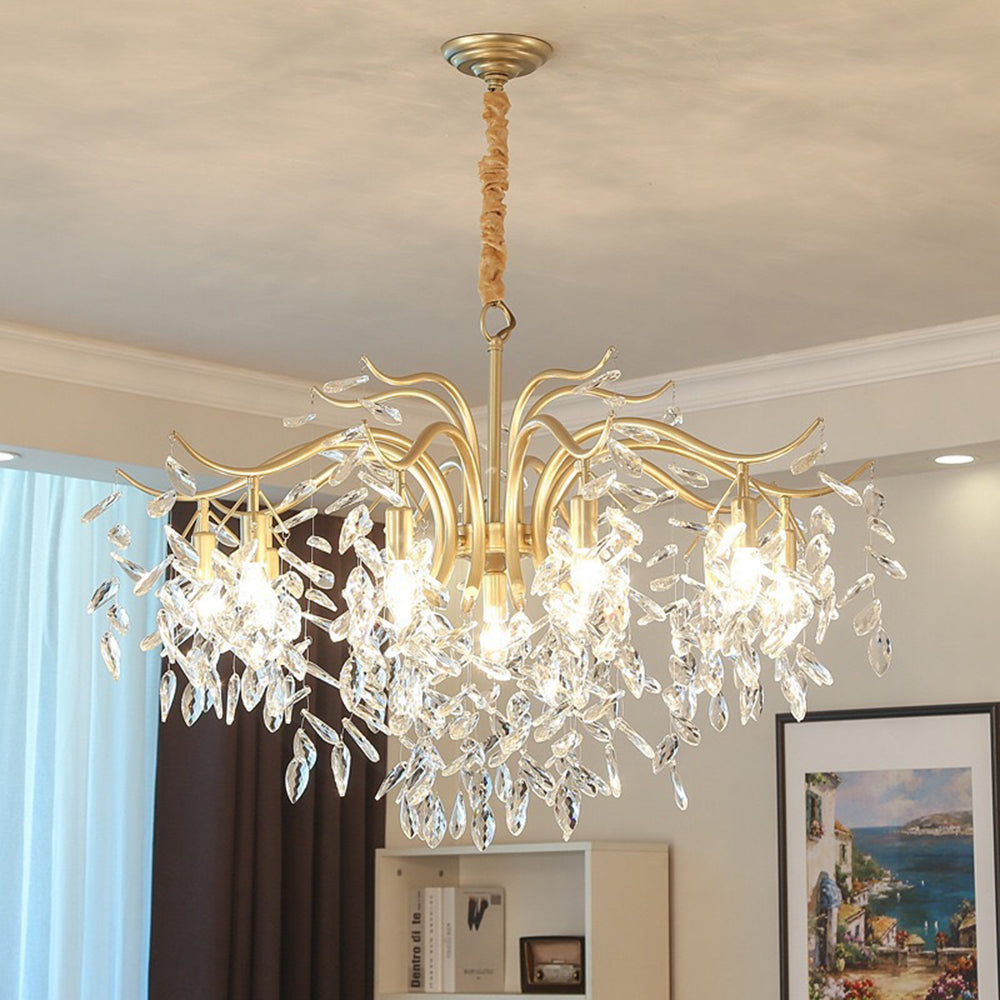 Roduger Luxury Wisteria Flower Crystal Chandelier