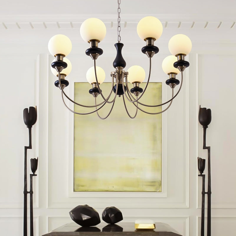 Jurumem Modern Luxury Decorative LED Chandelier Gold Metal Living Room