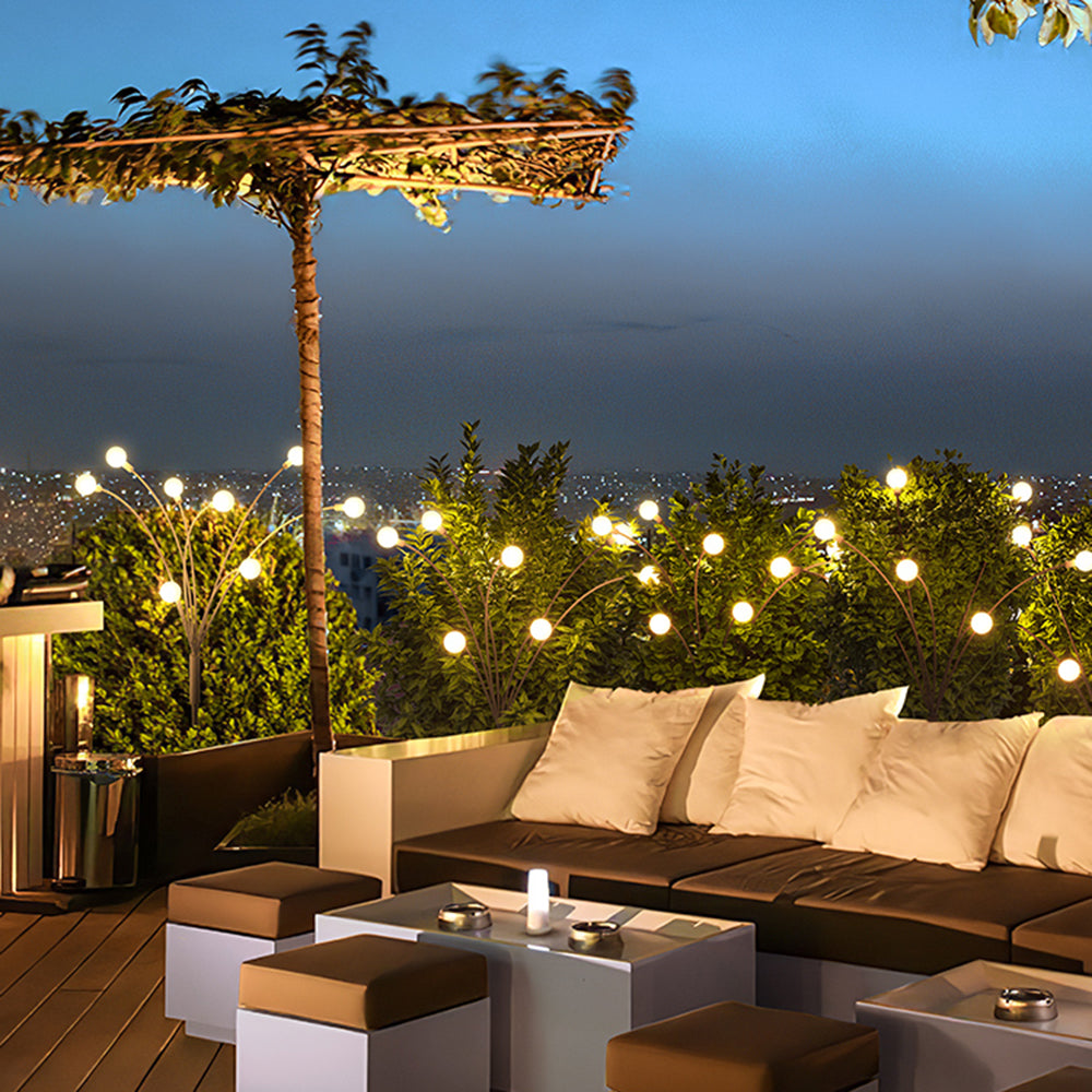 Rigebik Modern Metal Firefly Multi Lamp holder Outdoor Decoration Post Light