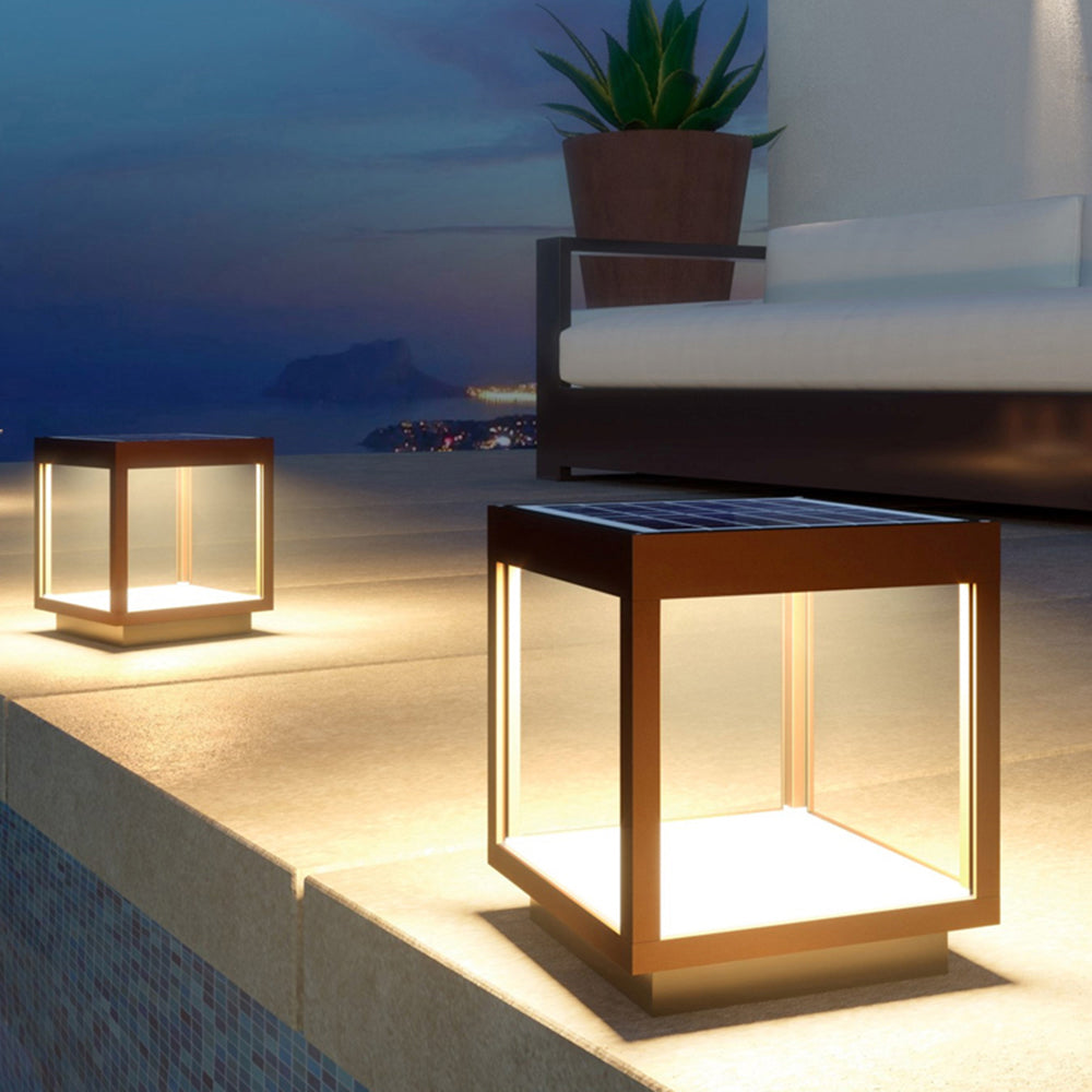 Napusom Contemporary Solar Rechargeable Outdoor Floor Lamp