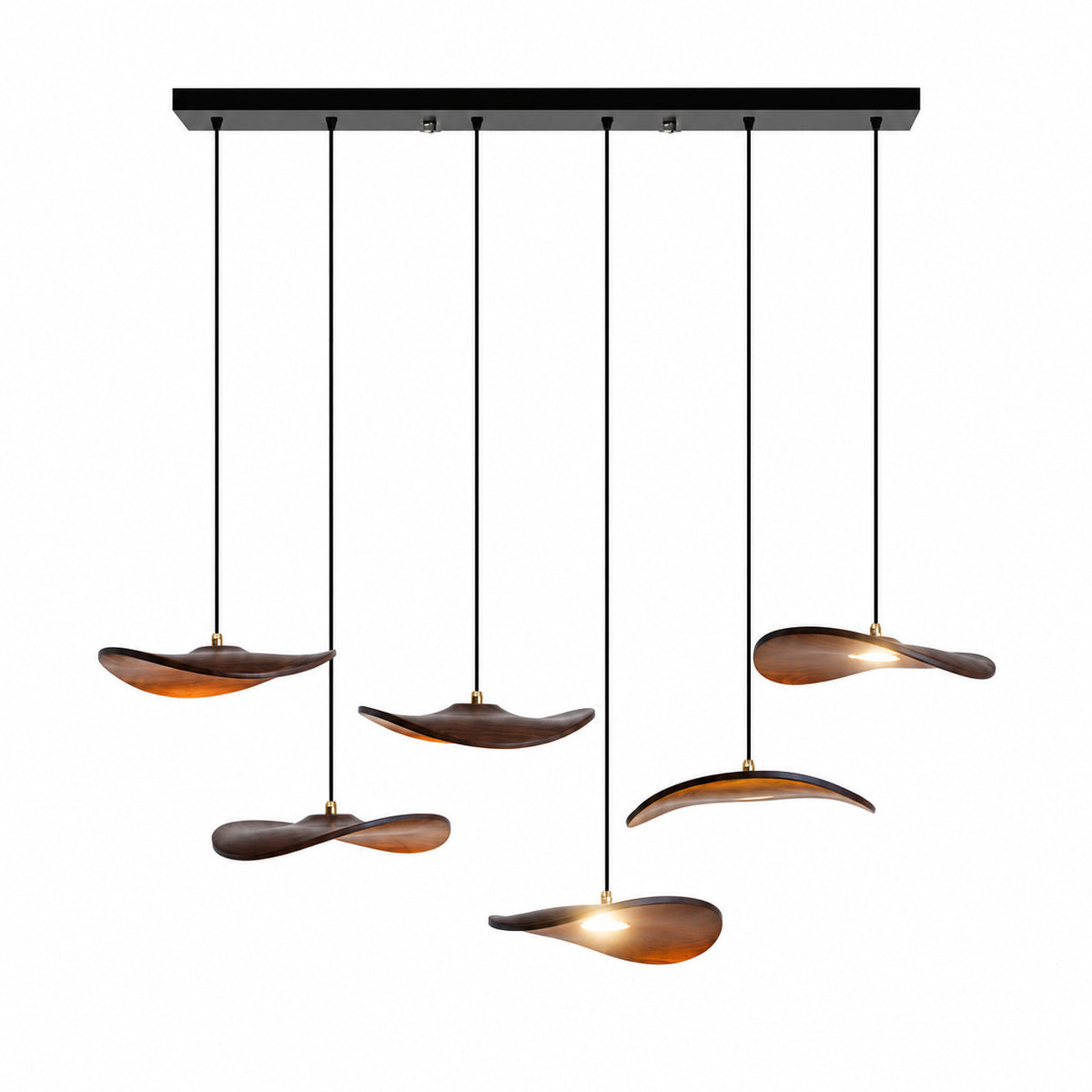 Lowenstone Wood Blade Chandelier