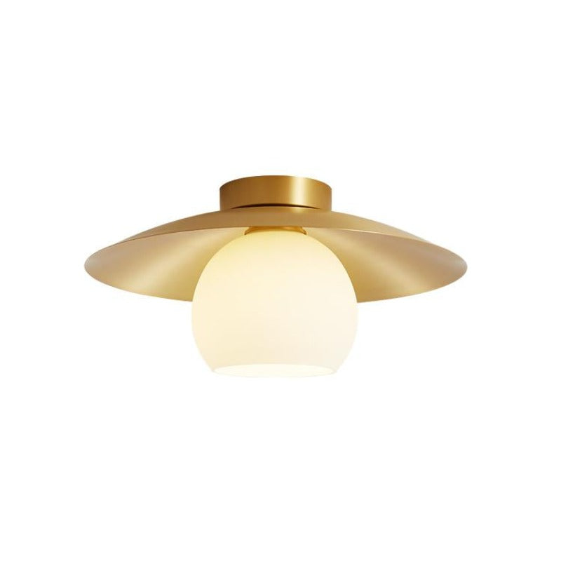 Firatel Nordic Retro LED Flush Mount Ceiling Light Metal Glass Corridor