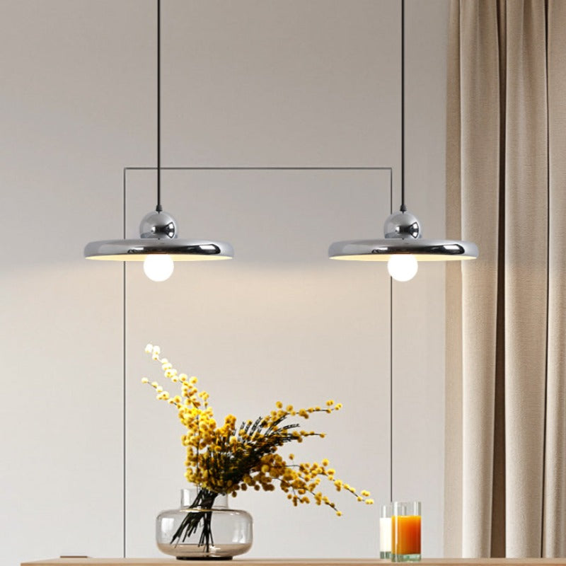 Bigulid Modern Decorative LED Pendant Light Pink Metal Living Room