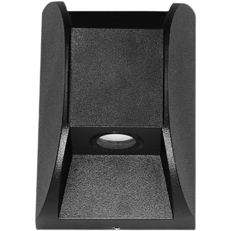 Gopelad Minimalist Up/Down Metal Outdoor Wall Lamp, Black