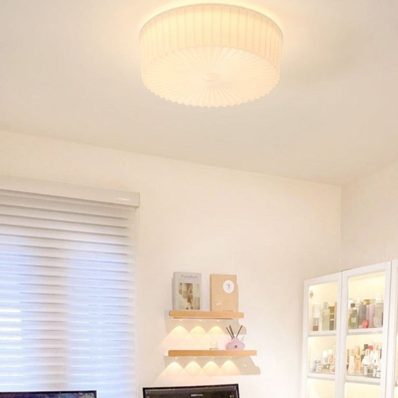 Somonut Modern Cream LED Flush Mount Ceiling Light Glass Study Bedroom