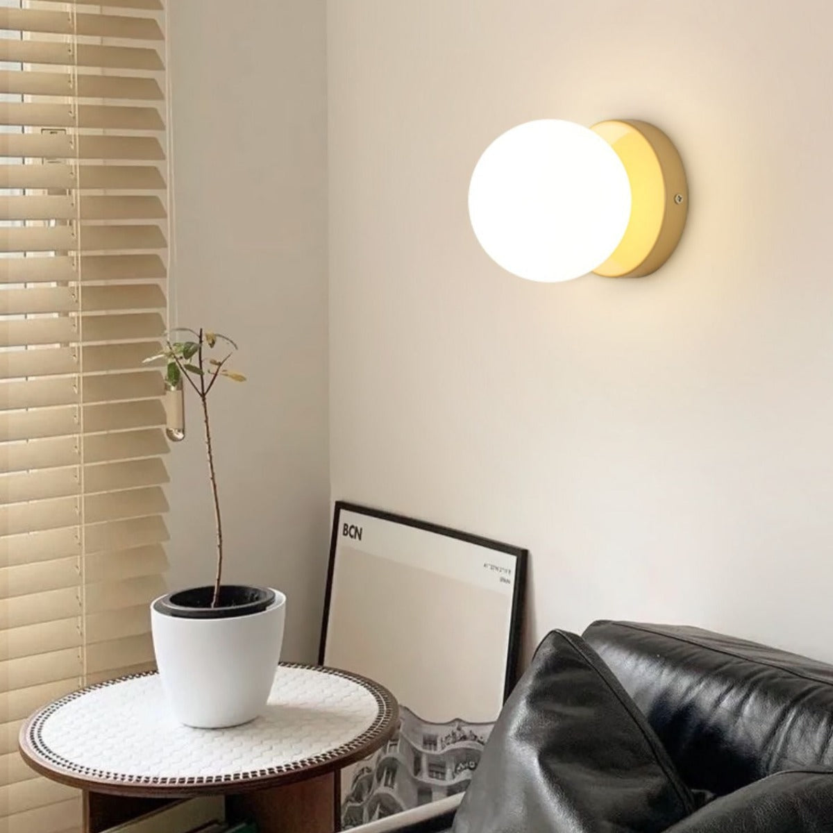 Velior Wall Lamp Round Globe Modern-Neutral Decor