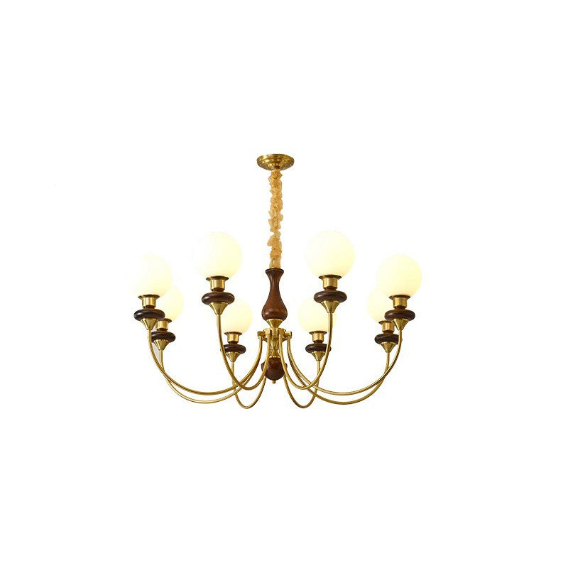 Jurumem Modern Luxury Decorative LED Chandelier Gold Metal Living Room
