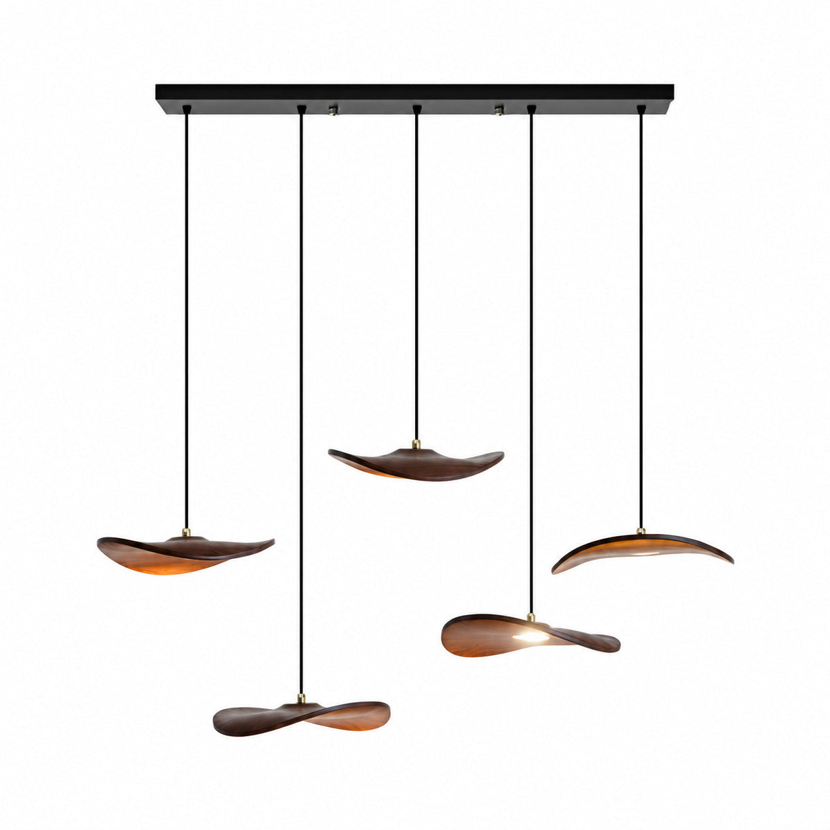 Lowenstone Wood Blade Chandelier