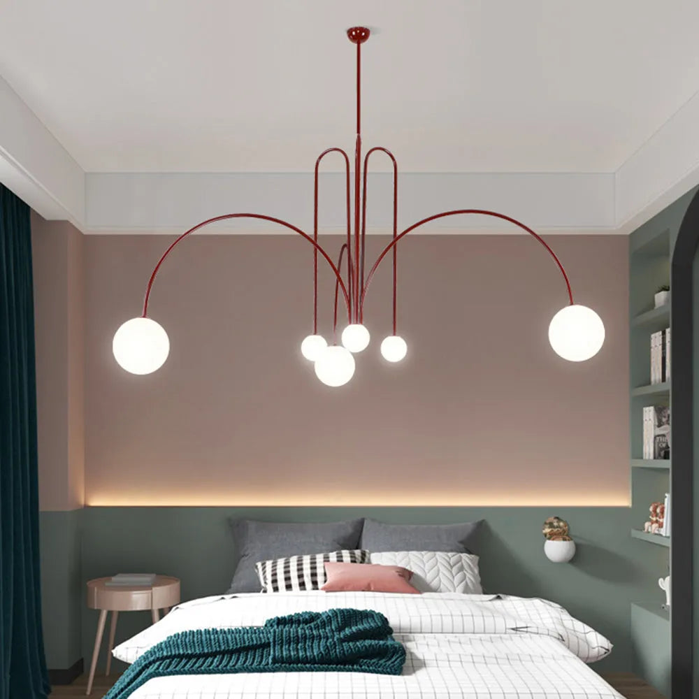 Arvyn Pendant Light Double Layer Glass Bubble-Neutral Decor