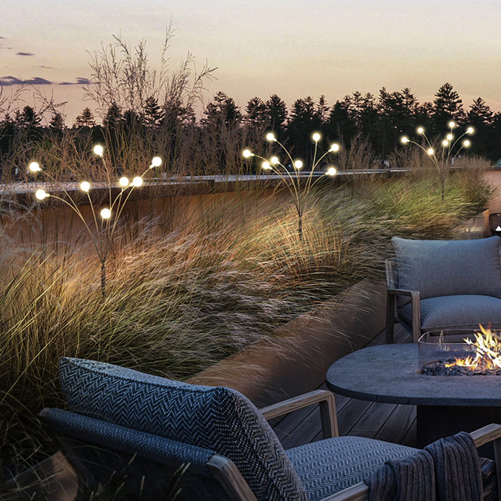 Rigebik Modern Metal Firefly Multi Lamp holder Outdoor Decoration Post Light
