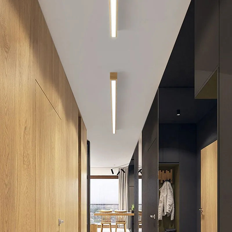 Tatokil Linear Slim Ceiling Light, Wood