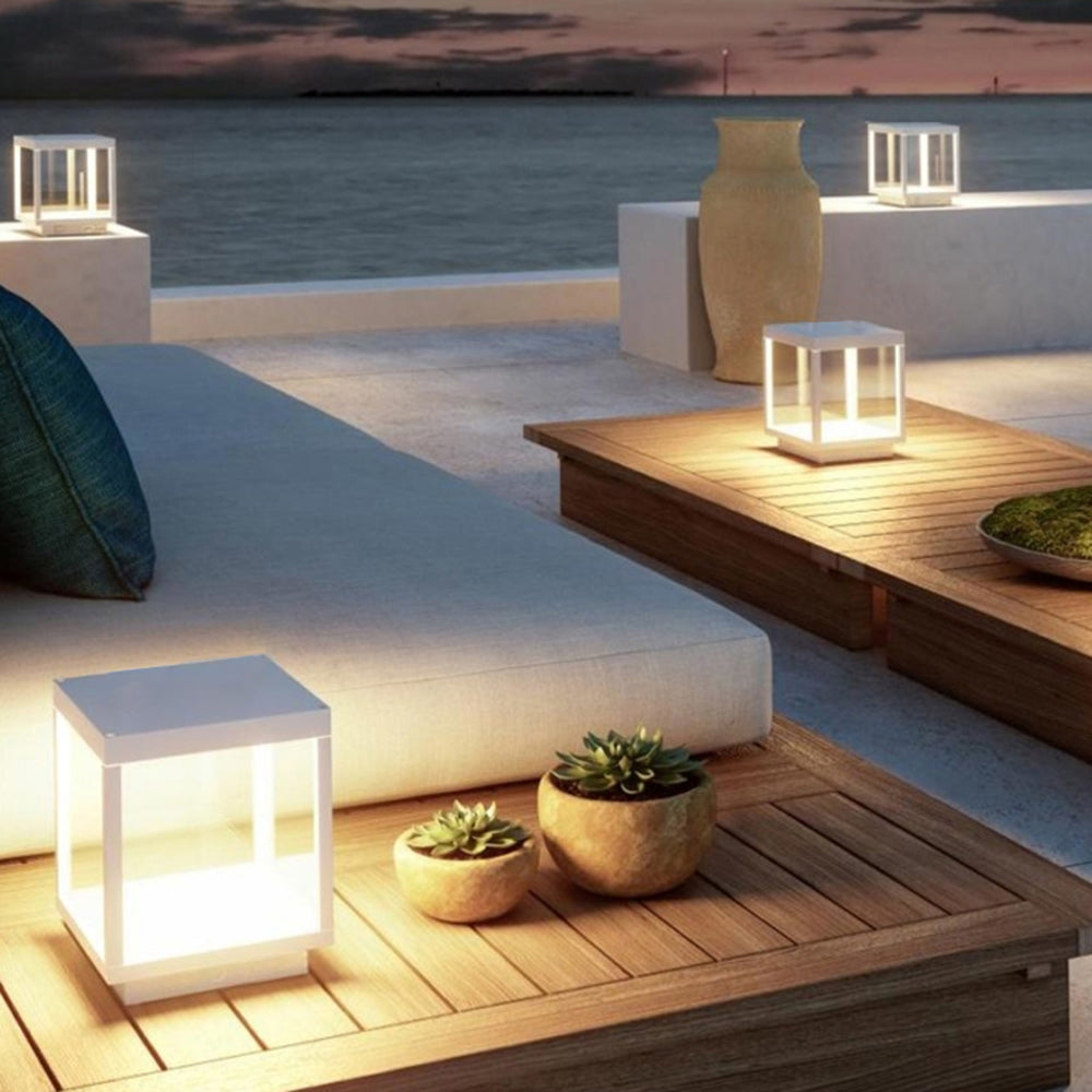 Napusom Contemporary Solar Rechargeable Outdoor Floor Lamp