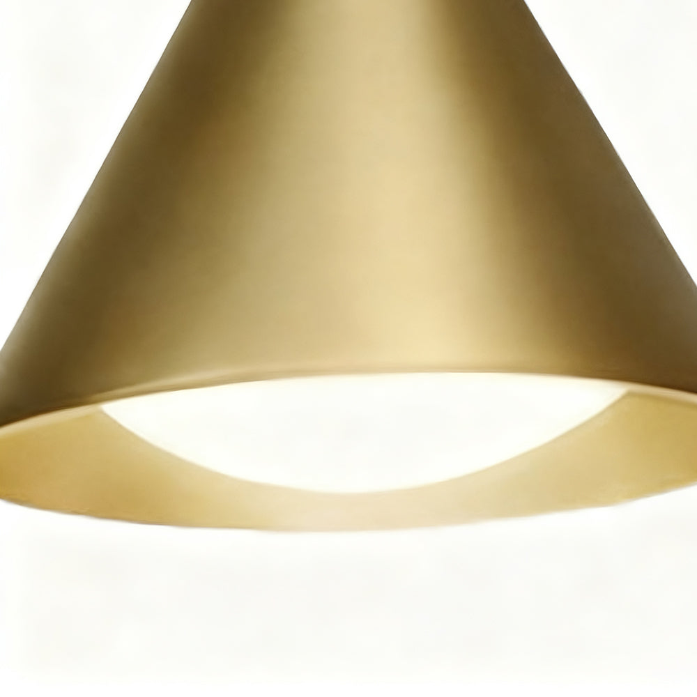 Kisumit Modern Minimalist Cone Metal Outdoor Waterproof Wall Lamp，Black/Gold