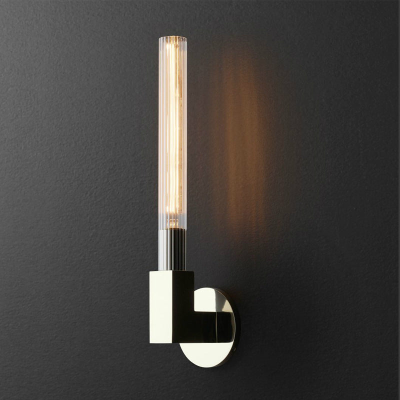 Gipavemi Indoor Wall Lamp Glass Brass Mid-century Restaurant Bedroom