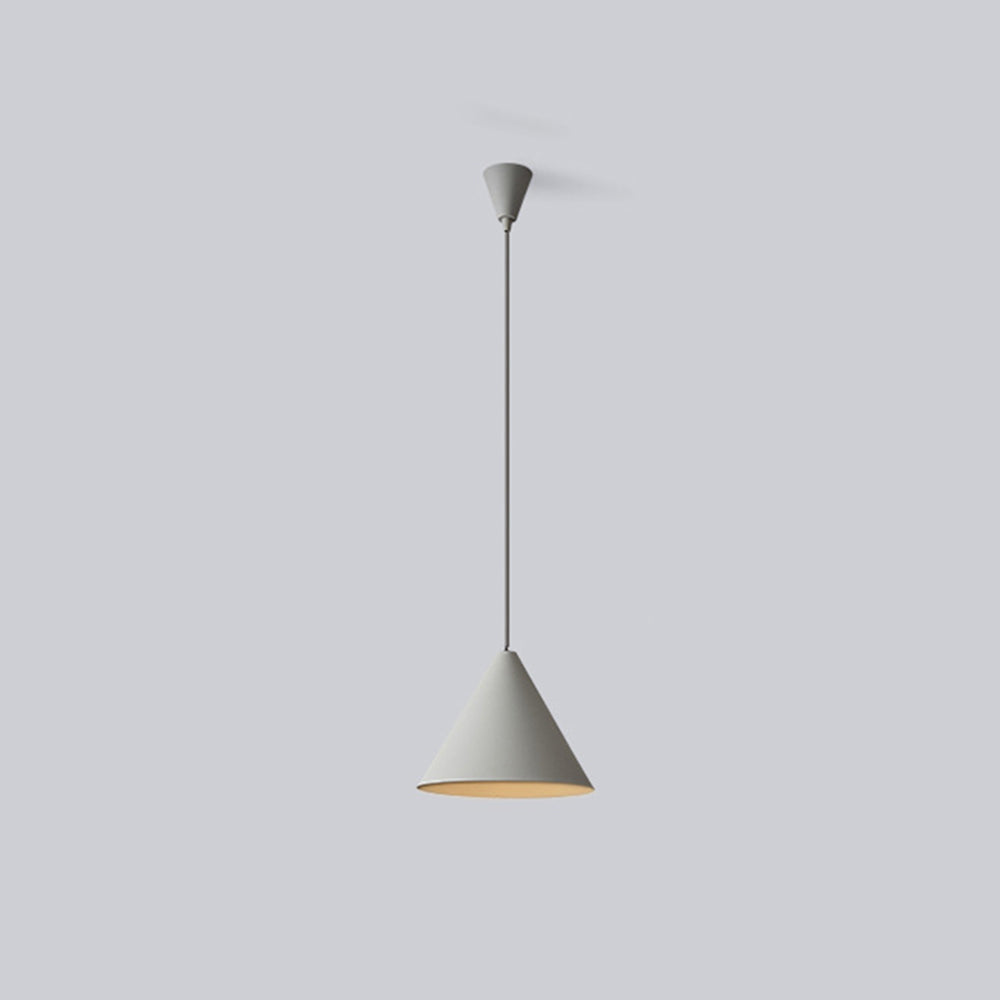 Fikones Minimalist Cone Metal Pendant Light, Grey