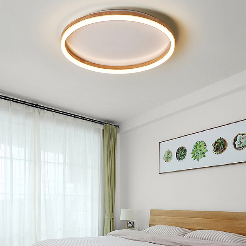 Solenor Ceiling Light Flush Mount Wood-Neutral Decor