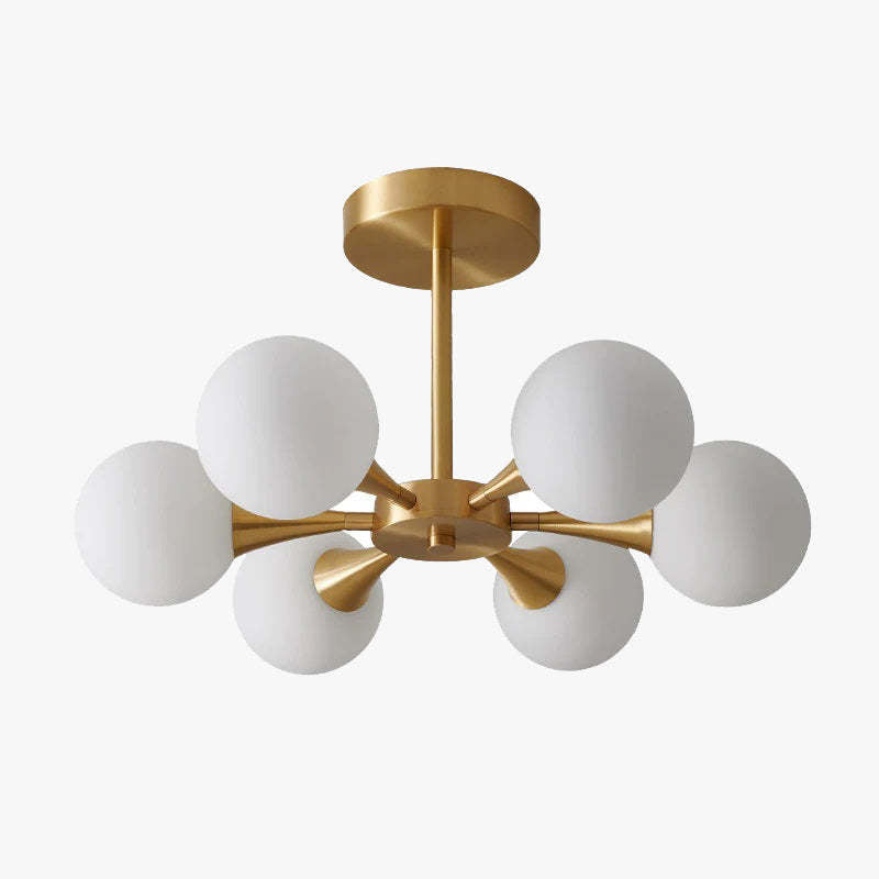 Zatutek Contemporary Flush Mount Ceiling Light, Glass Bubble