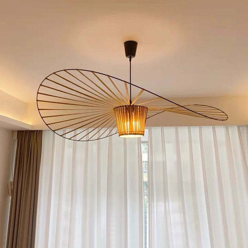 Xelion Pendant Light Modern Flower Fabric Black/White/Gold/Brown-Neutral Decor