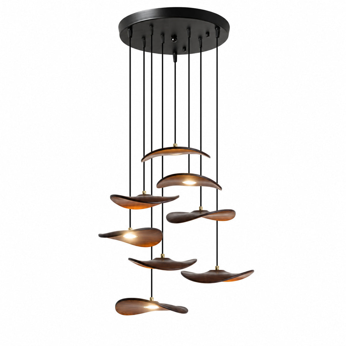 Lowenstone Wood Blade Chandelier