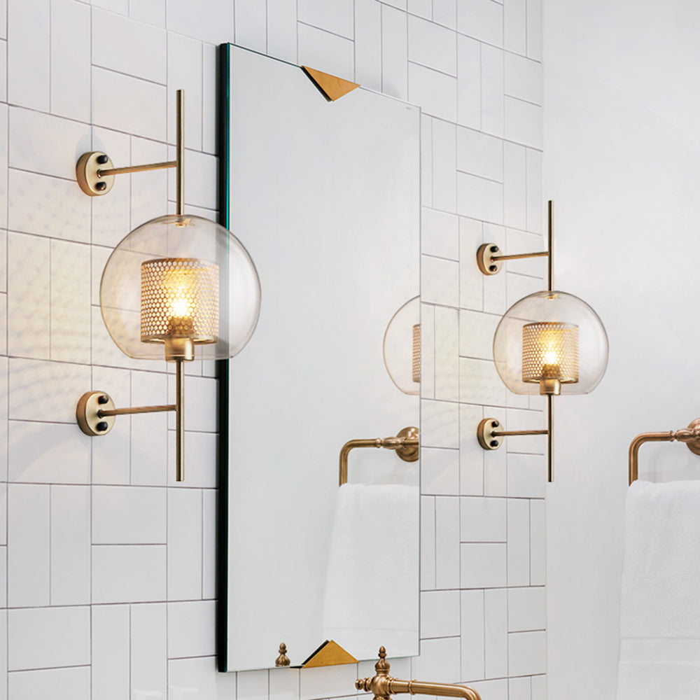 Seniq Industrial Classy Global Clear Glass Wall Lamp-Neutral Decor
