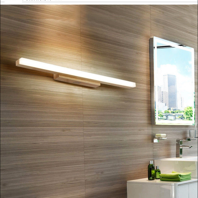Wokedid Modern Minimalist Linear Wooden Wall Lamp, Wood/Walnut