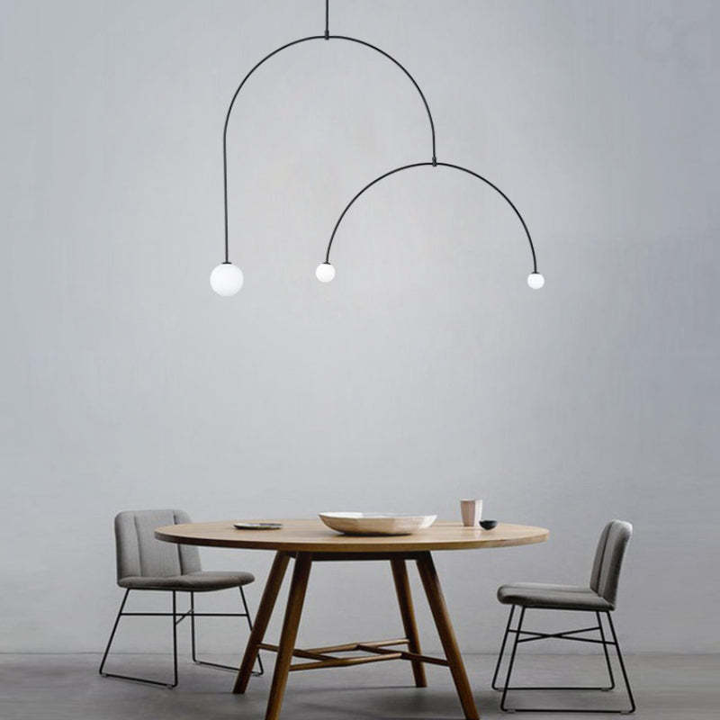 Fakegod Minimalist Linear Mobile Pendant Light, Black