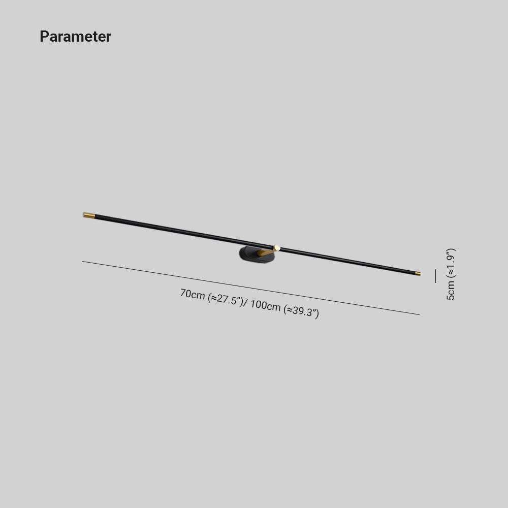 Tikabus Minimalist Linear Wall Lamp Gold&Black