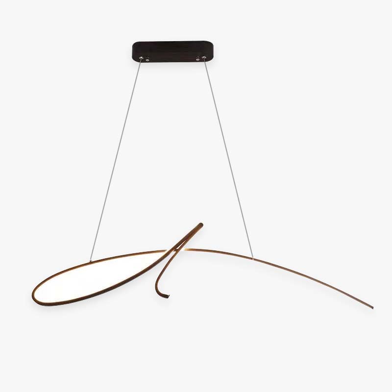 Fubunik Pendant Light Irregular-curved Modern, Metal, Black/Gold, Restaurant