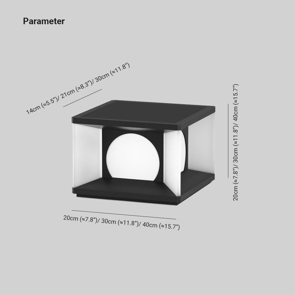 Nupekot Modern Square Metal Outdoor Light Post