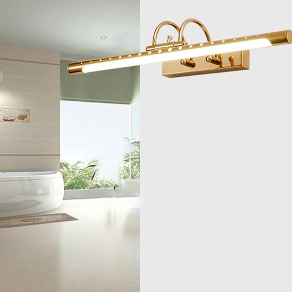 Ralevit Modern Linear Vanity Wall Lamp, Gold, Bathroom/Kitchen