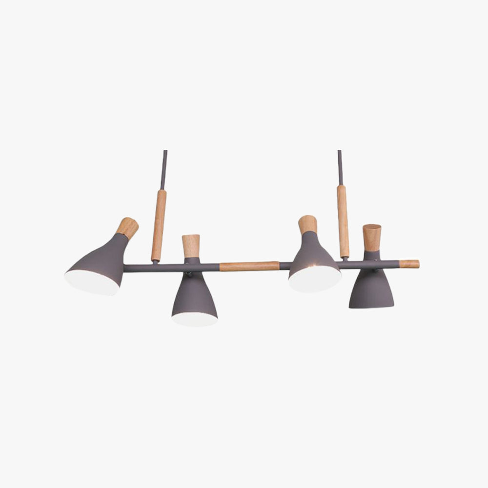 Vesepor Nordic Multi Rope Wood Pendant Light, White/Green/Gray