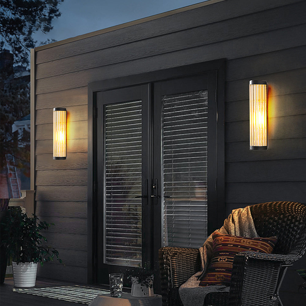 Seluno Wall Lamp Modern Semi-Cylindrical Outdoor Black-Neutral Decor