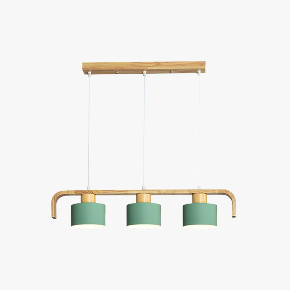 Vaneram Pendant Light Cylinder Nordic, Bamboo, White/Green/Gray, Bedroom