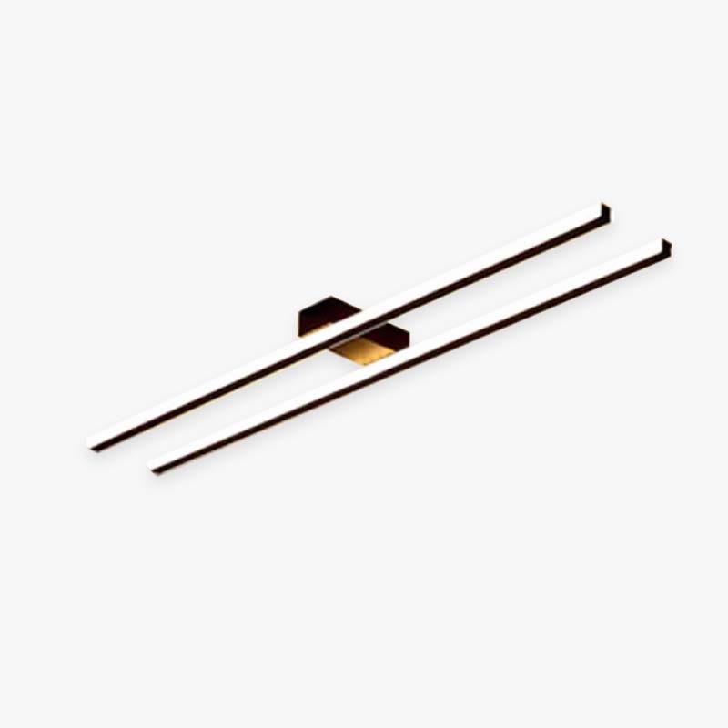Lusomok Modern Minimaliste Flush Mount Ceiling Light, Double-Linear