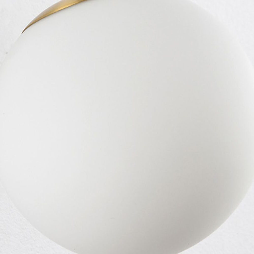 Solivas Wall Lamp Modern Globe, Metal/Glass, Black/Gold, Hallway