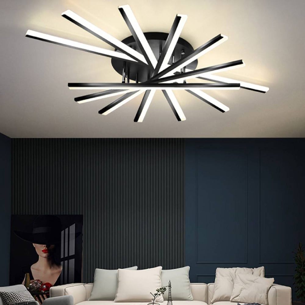 Nobudat Linear Flush Mount Ceiling Light, 4 Colour