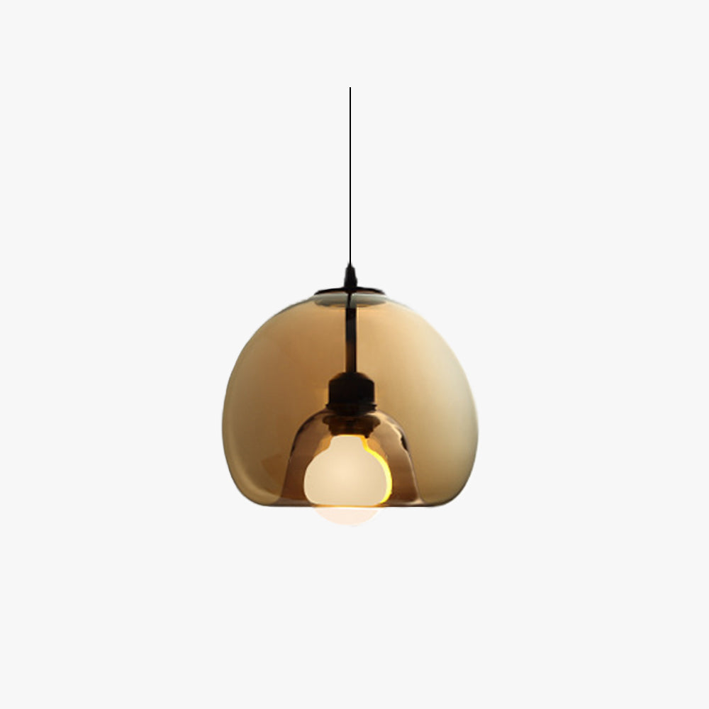 Norvia Pendant Light Globe Glass Amber/Smoky Grey-Neutral Decor