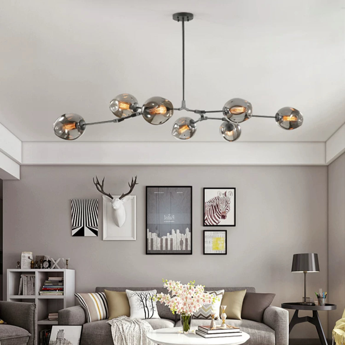 Zerin Nordic Modern Glass Pendant Light Clear Bubble-Neutral Decor
