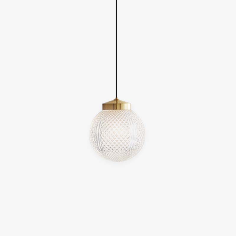 Milubik Modern Circle Glass Pendant Light for Bedroom & Hotel