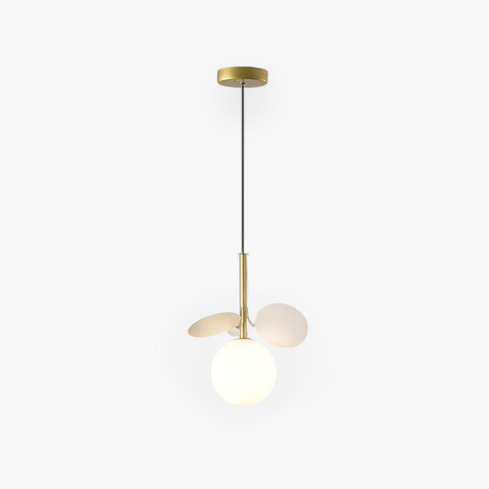 Vupenos Art Deco Globe Pendant Light, Multi-Color/White, Metal/Glass