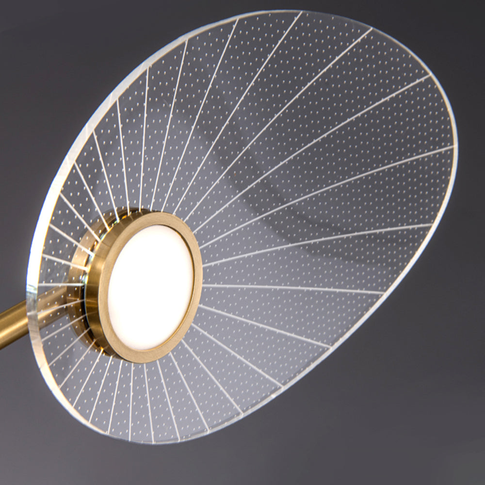 Lebirok Art Deco Leaf Metal/ Chandelier, Gold